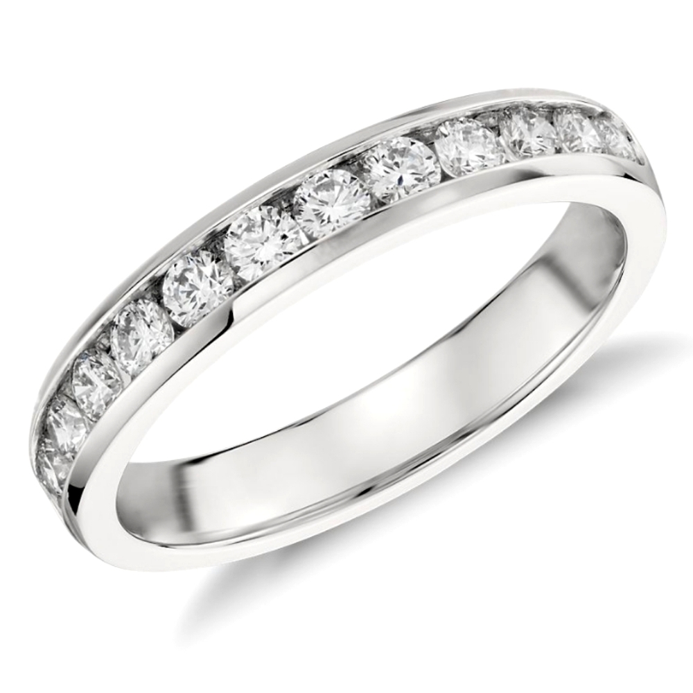 NWOT 14k White Gold Diamond Band